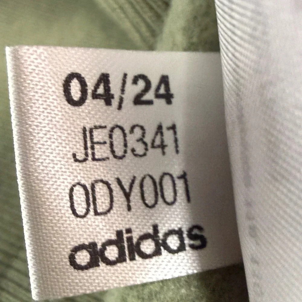 Adidas Hoodie Mens Medium Green Essentials Fleece 3 Stripe Full Zip Sweatshirt